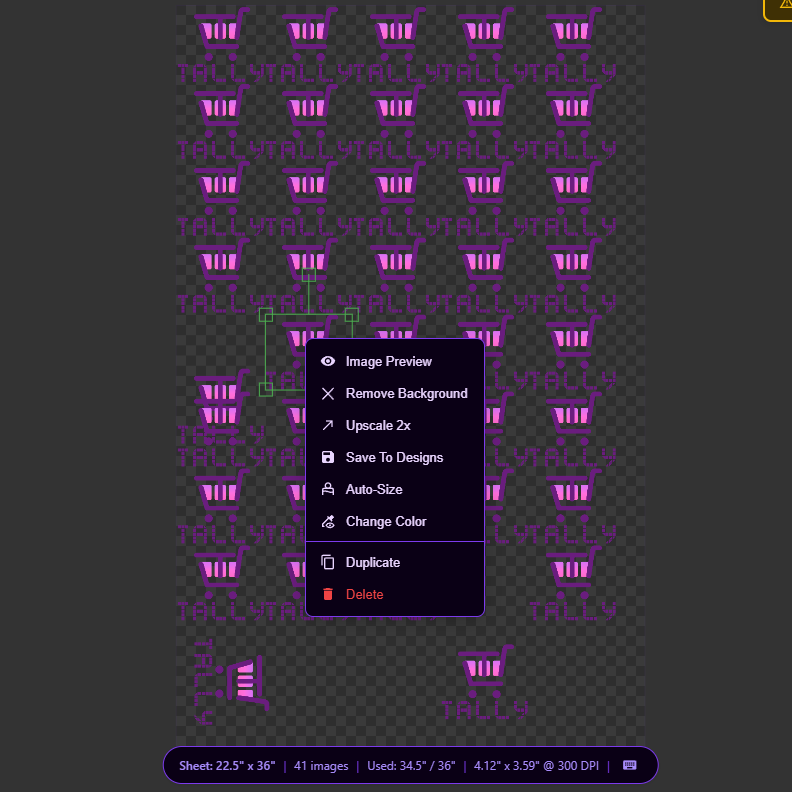 Tally replace and remove color tools