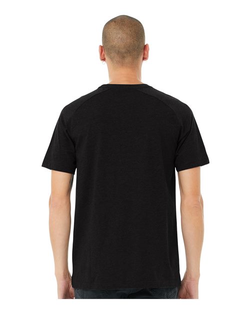 BELLA + CANVAS 3201 Black Heather model back