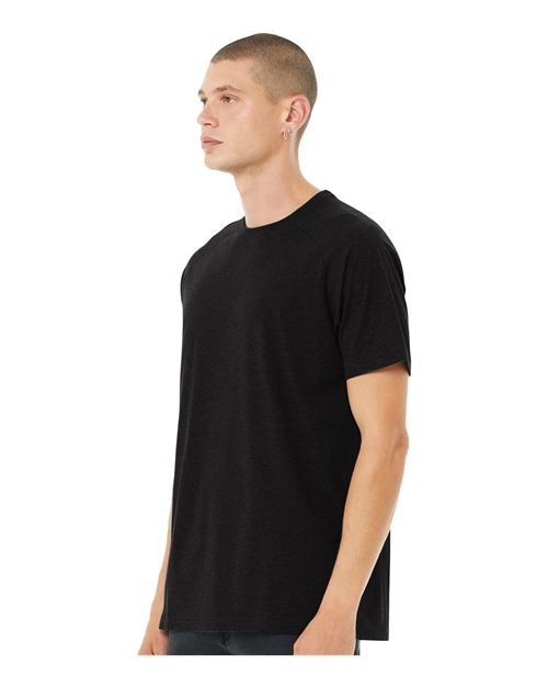 BELLA + CANVAS 3201 Black Heather model side