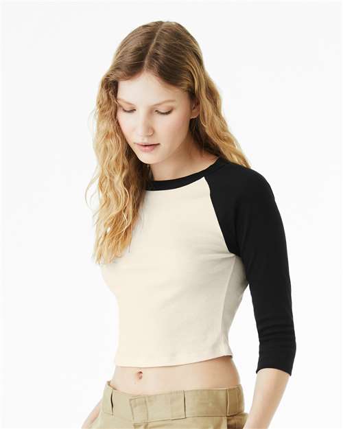 BELLA + CANVAS 1200 Natural/ Black model side