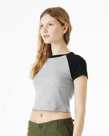BELLA + CANVAS 1201 Athletic Heather/ Black model side