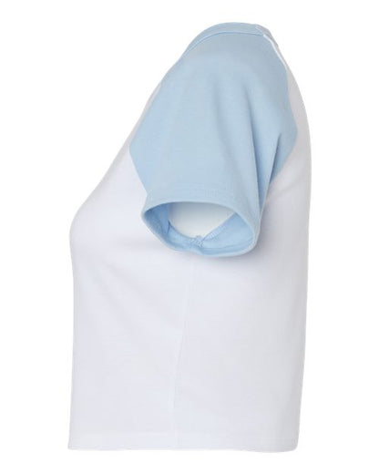 BELLA + CANVAS 1201 White/ Baby Blue direct side