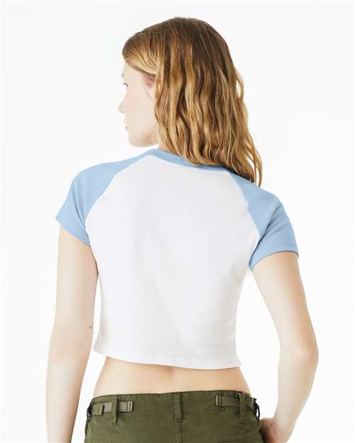 BELLA + CANVAS 1201 White/ Baby Blue model back
