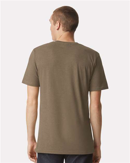 American Apparel 2004CVC Heather Army model back