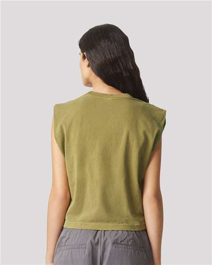 American Apparel 307GD Faded Army model back