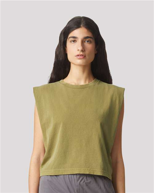 American Apparel 307GD Faded Army model front