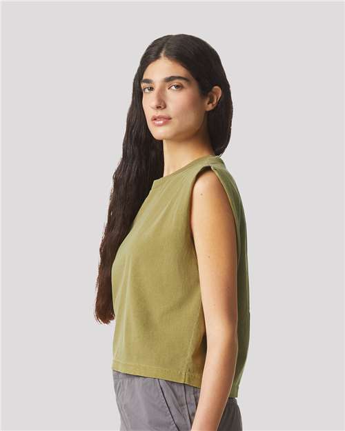 American Apparel 307GD Faded Army model side