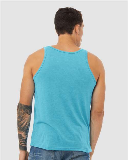 BELLA + CANVAS 3484 Aqua Triblend model back