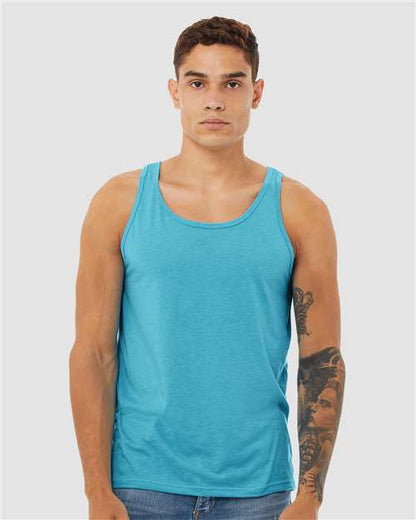BELLA + CANVAS 3484 Aqua Triblend model front
