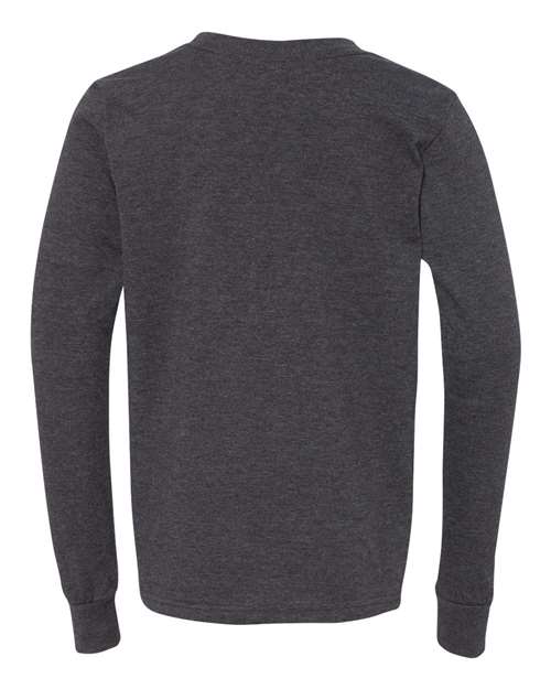 BELLA + CANVAS 3501YCVC Dark Grey Heather back