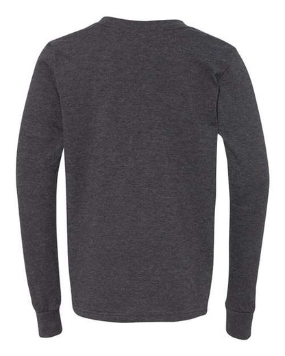 BELLA + CANVAS 3501YCVC Dark Grey Heather back