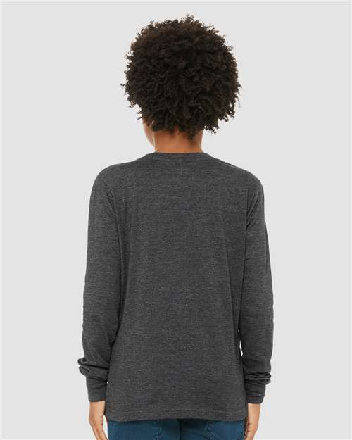 BELLA + CANVAS 3501YCVC Dark Grey Heather model back