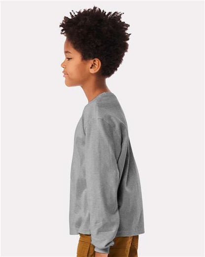 BELLA + CANVAS 3511Y Athletic Heather model side