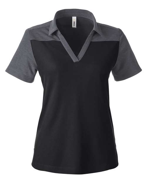 CORE365 CE112CW Black/ Carbon Heather front