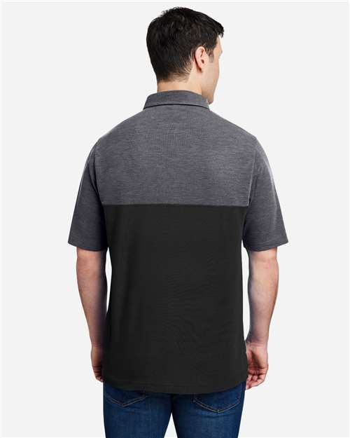 CORE365 CE112C Black/ Carbon Heather model back
