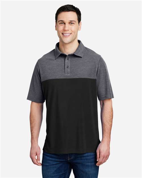 CORE365 CE112C Black/ Carbon Heather model front