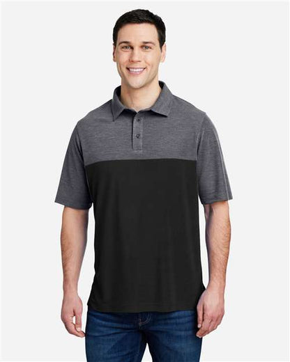 CORE365 CE112C Black/ Carbon Heather model front