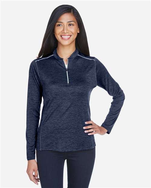 CORE365 CE401W Classic Navy Heather/ Carbon model front