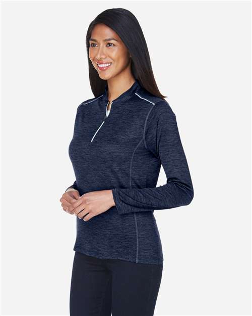 CORE365 CE401W Classic Navy Heather/ Carbon model side