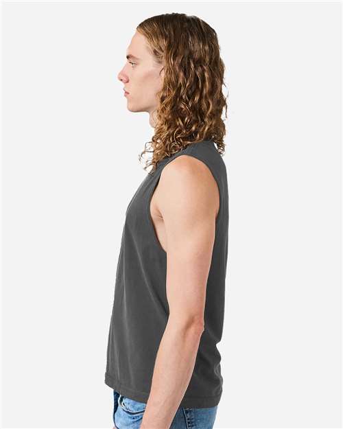 American Apparel 207GD Faded Black model side