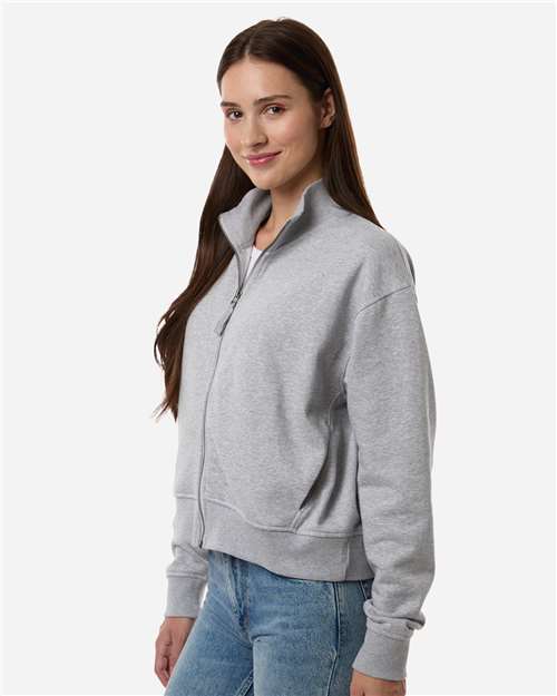 American Apparel FTJ00 Heather Grey model side