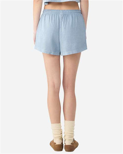 BELLA + CANVAS 6824GD Light Washed Denim model back