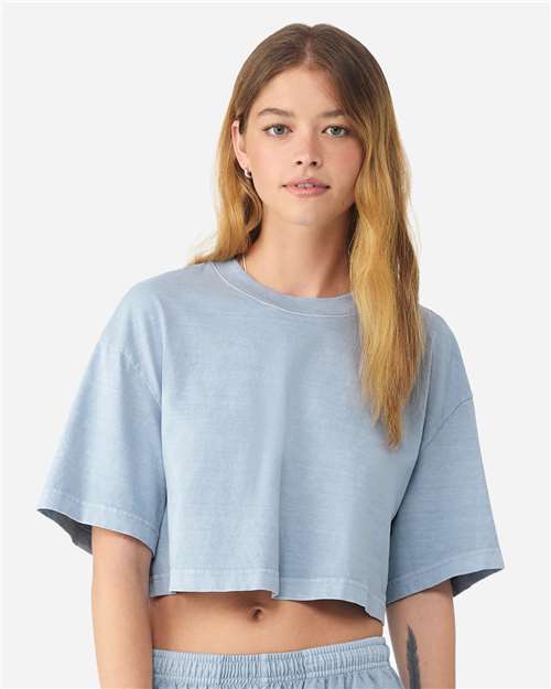 BELLA + CANVAS 6882GD Light Washed Denim model front