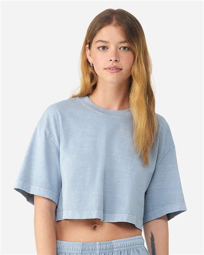 BELLA + CANVAS 6882GD Light Washed Denim model front