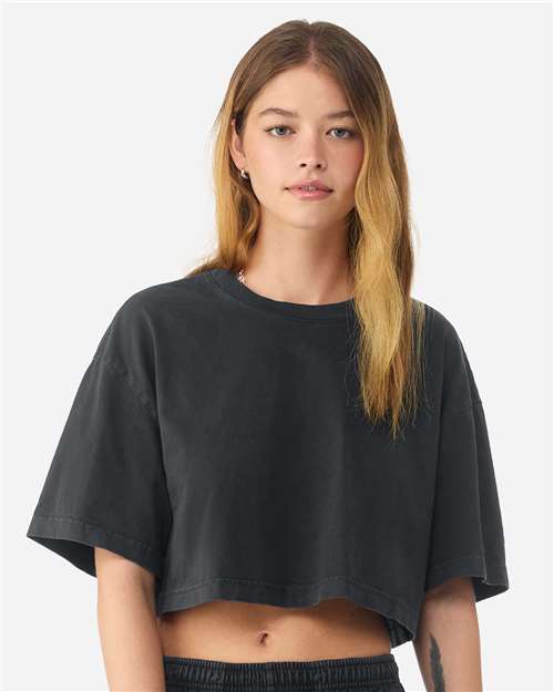 BELLA + CANVAS 6882GD Washed Black model front