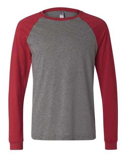 BELLA + CANVAS 3000 Deep Heather/ Cardinal front