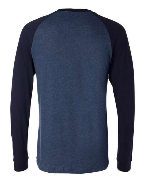 BELLA + CANVAS 3000 Heather Navy/ Midnight back