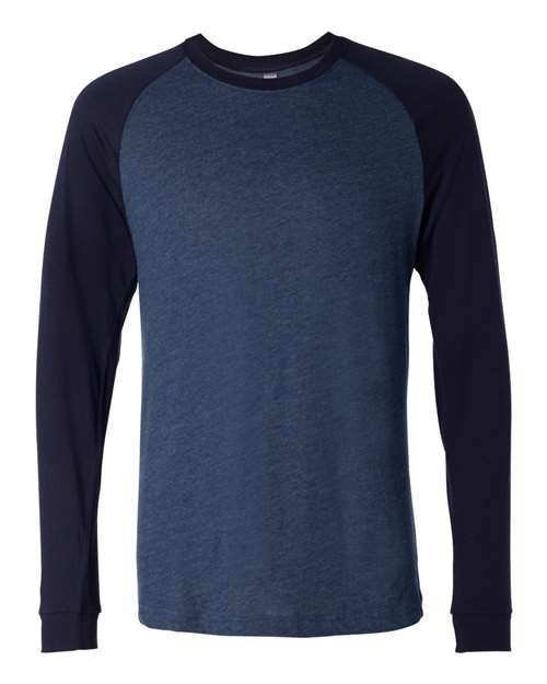 BELLA + CANVAS 3000 Heather Navy/ Midnight front