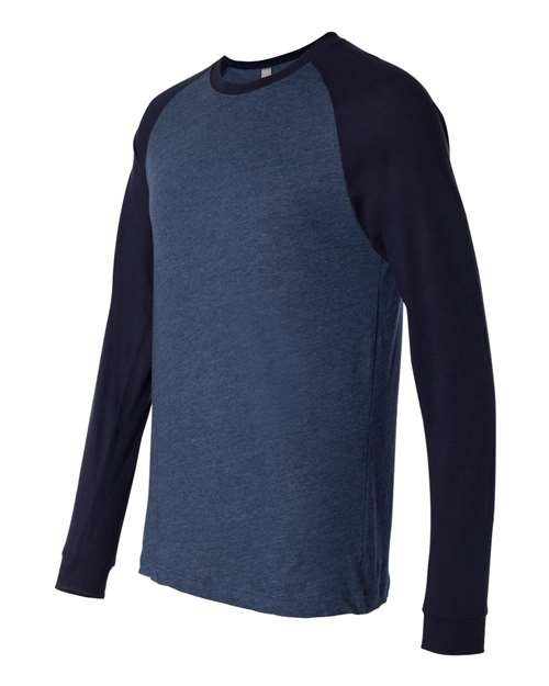 BELLA + CANVAS 3000 Heather Navy/ Midnight side