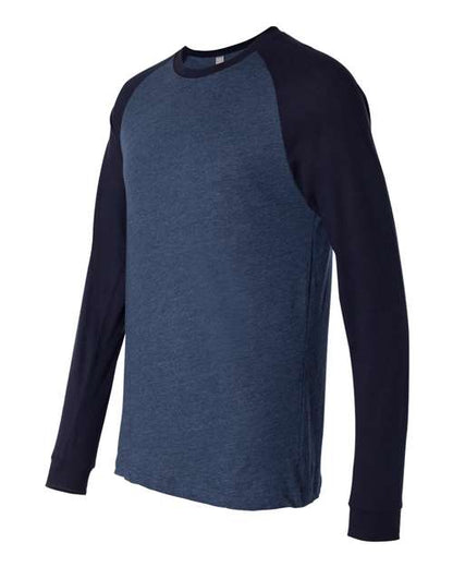 BELLA + CANVAS 3000 Heather Navy/ Midnight side