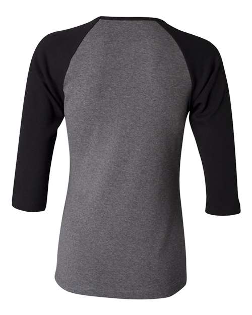 BELLA + CANVAS 2000 Deep Heather/ Black back