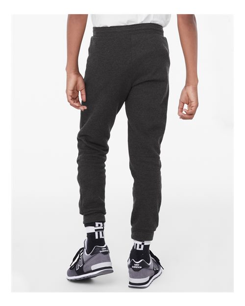 BELLA + CANVAS 3727Y Dark Grey Heather model back