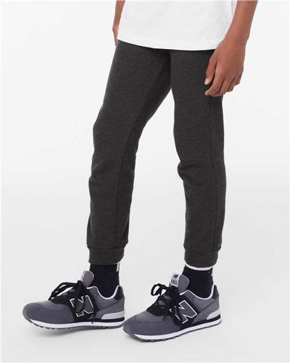BELLA + CANVAS 3727Y Dark Grey Heather model side