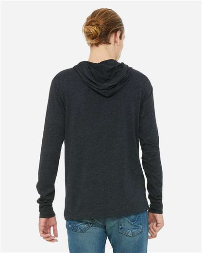 BELLA + CANVAS 3512 Charcoal Black Triblend model back