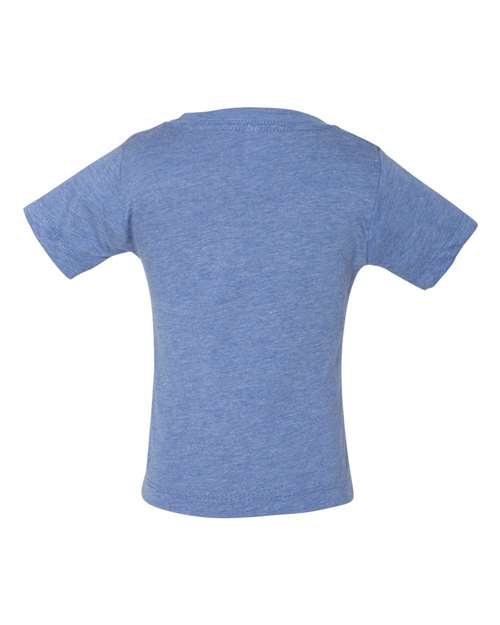 BELLA + CANVAS 3413B Blue Triblend back