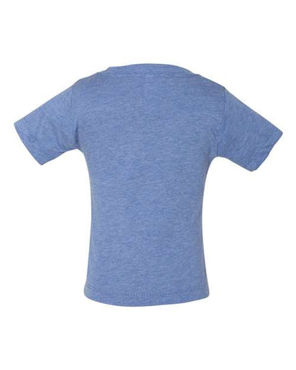 BELLA + CANVAS 3413B Blue Triblend back