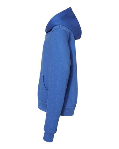 BELLA + CANVAS 3739Y Heather True Royal direct side