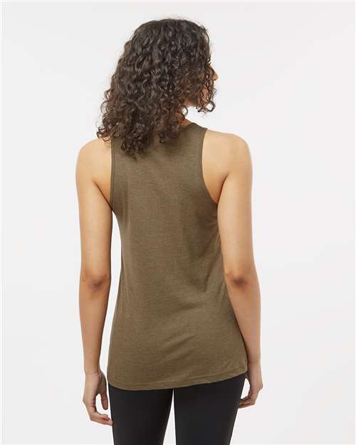 American Apparel 101CVC Heather Army model back