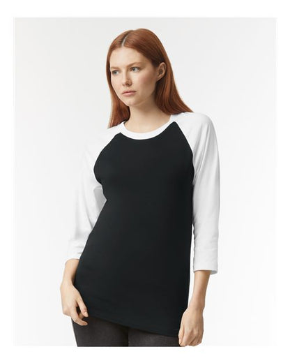 American Apparel 2003CVC Black/ White model front