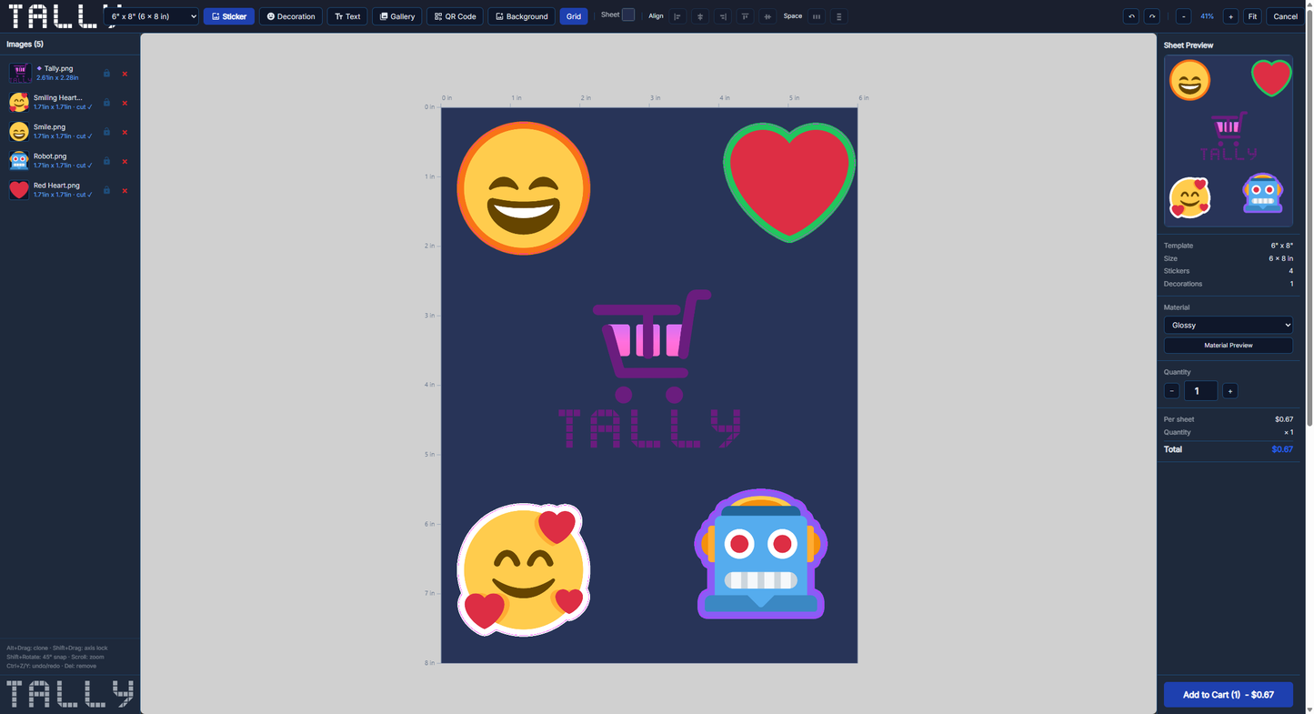 Tally Sticker Sheet Product